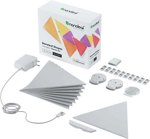 Nanoleaf Shapes スマーターキット Nanoleaf Shapes - Triangles Smarter Kit (9x Panels), A (W/Sticky